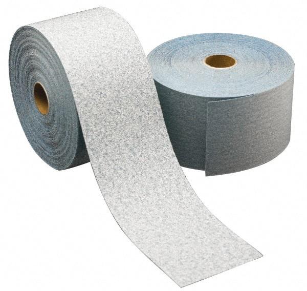 Norton - 6" Diam, 240 Grit Ceramic Adhesive PSA Disc - Very Fine Grade, Blue & White, B Weighted Backing, Flexible - Americas Industrial Supply