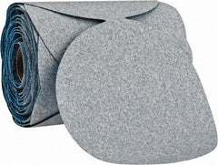 Norton - 5" Diam, 80 Grit Ceramic Adhesive PSA Disc - Coarse Grade, Blue & White, B Weighted Backing, Flexible - Americas Industrial Supply