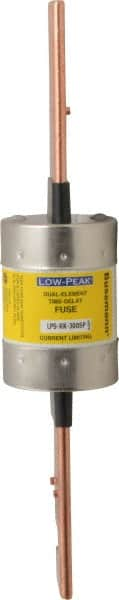 Cooper Bussmann - 300 VDC, 600 VAC, 300 Amp, Time Delay General Purpose Fuse - Bolt-on Mount, 11-5/8" OAL, 100 at DC, 300 at AC (RMS) kA Rating, 2-9/16" Diam - Americas Industrial Supply