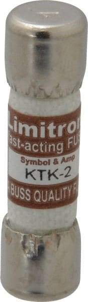 Cooper Bussmann - 600 VAC, 2 Amp, Fast-Acting General Purpose Fuse - Fuse Holder Mount, 1-1/2" OAL, 100 at AC kA Rating, 13/32" Diam - Americas Industrial Supply