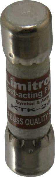 Cooper Bussmann - 600 VAC, 25 Amp, Fast-Acting General Purpose Fuse - Fuse Holder Mount, 1-1/2" OAL, 100 at AC kA Rating, 13/32" Diam - Americas Industrial Supply