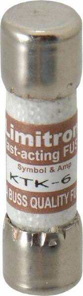 Cooper Bussmann - 600 VAC, 6 Amp, Fast-Acting General Purpose Fuse - Fuse Holder Mount, 1-1/2" OAL, 100 at AC kA Rating, 13/32" Diam - Americas Industrial Supply