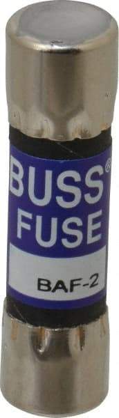 Cooper Bussmann - 250 VAC, 2 Amp, Fast-Acting General Purpose Fuse - Fuse Holder Mount, 1-1/2" OAL, 10 at 125 V kA Rating, 13/32" Diam - Americas Industrial Supply