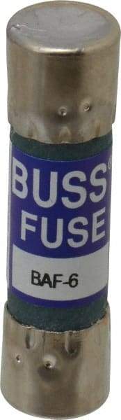 Cooper Bussmann - 250 VAC, 6 Amp, Fast-Acting General Purpose Fuse - Fuse Holder Mount, 1-1/2" OAL, 10 at 125 V kA Rating, 13/32" Diam - Americas Industrial Supply