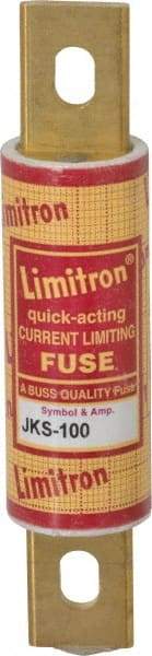 Cooper Bussmann - 600 VAC, 100 Amp, Fast-Acting General Purpose Fuse - Bolt-on Mount, 4-5/8" OAL, 200 (RMS) kA Rating, 1-1/8" Diam - Americas Industrial Supply