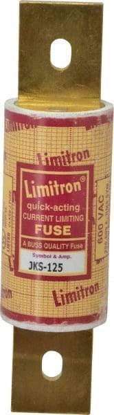 Cooper Bussmann - 600 VAC, 125 Amp, Fast-Acting General Purpose Fuse - Bolt-on Mount, 5-3/4" OAL, 200 (RMS) kA Rating, 1-5/8" Diam - Americas Industrial Supply