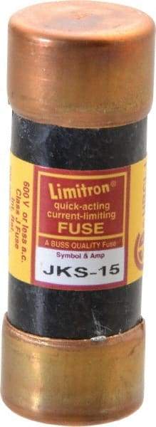 Cooper Bussmann - 600 VAC, 15 Amp, Fast-Acting General Purpose Fuse - Fuse Holder Mount, 2-1/4" OAL, 200 (RMS) kA Rating, 13/16" Diam - Americas Industrial Supply