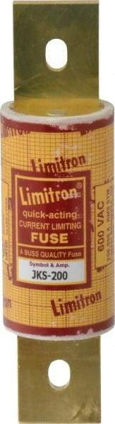 Cooper Bussmann - 600 VAC, 200 Amp, Fast-Acting General Purpose Fuse - Bolt-on Mount, 5-3/4" OAL, 200 (RMS) kA Rating, 1-5/8" Diam - Americas Industrial Supply