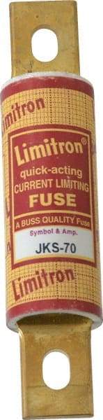 Cooper Bussmann - 600 VAC, 70 Amp, Fast-Acting General Purpose Fuse - Bolt-on Mount, 4-5/8" OAL, 200 (RMS) kA Rating, 1-1/8" Diam - Americas Industrial Supply