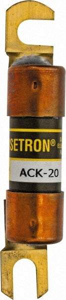 Cooper Bussmann - 20 Amp Time Delay Fast-Acting Forklift & Truck Fuse - 125VAC, 125VDC, 3.07" Long x 0.5" Wide, Littelfuse CCK020, Bussman ACK-20, Ferraz Shawmut ACK120 - Americas Industrial Supply