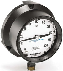 Ashcroft - 4-1/2" Dial, 1/4 Thread, 0-5,000 Scale Range, Pressure Gauge - Americas Industrial Supply