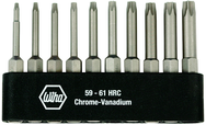 10 Piece - T6; T7; T8; T9; T10; T15; T20; T25; T27; T30 - Torx Aling Power Bit Belt Pack Set with Holder - Americas Industrial Supply