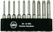 10 Piece - T6; T7; T8; T9; T10; T15; T20; T25; T27; T30 - Torx Powser Bit Belt Pack Set with Holder - Americas Industrial Supply