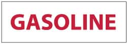 NMC - "Gasoline", 4" Long x 12" Wide, Rigid Plastic Safety Sign - Rectangle, 0.05" Thick, Use for Hazardous Materials - Americas Industrial Supply