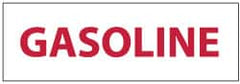 NMC - "Gasoline", 4" Long x 12" Wide, Rigid Plastic Safety Sign - Rectangle, 0.05" Thick, Use for Hazardous Materials - Americas Industrial Supply