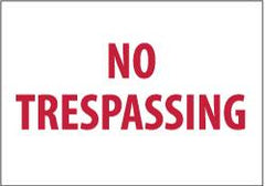 NMC - "Employees Only", 7" Long x 10" Wide, Rigid Plastic Safety Sign - Rectangle, 0.05" Thick, Use for Security & Admittance - Americas Industrial Supply