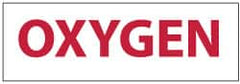 NMC - "Oxygen", 4" Long x 12" Wide, Rigid Plastic Safety Sign - Rectangle, 0.05" Thick, Use for Hazardous Materials - Americas Industrial Supply