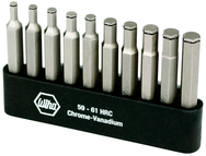 8 Piece - 1/8; 9/64; 5/32; 3/16; 7/32; 1/4; 3.0; 4.0; 5.0; 6.0 - MagicRing® Screw Holding Ball End Power Bit Set with Holder - Americas Industrial Supply