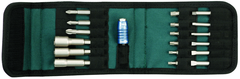 19 Piece - Slotted: 4.5-6.5mm Phillips: #1-3; Square #1-3; Torx® Insert: T10-T30. Nut Setters-Power 1/4"; 5/16"; 3/8" Magnetic - Quick Change Insert/Power Bit Belt Pack Set - Americas Industrial Supply