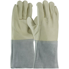 ‎75-2026/XL Welders / Foundry Gloves - Mig Tig - Top Grain Cowhide - Leather Gauntlet Cuff - Sewn w/Kevlar - Exact Industrial Supply
