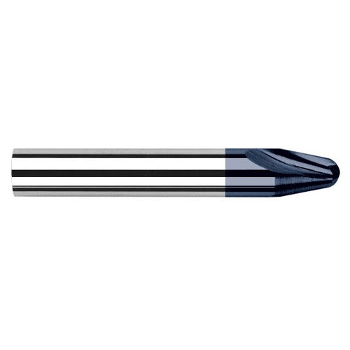 Runner Cutters - 0.0310″ (1/32) Radius × 0.1980″ Length of Cut × 20° per side Carbide Runner Cutter, 2 Flutes, AlTiN Coated - Exact Industrial Supply