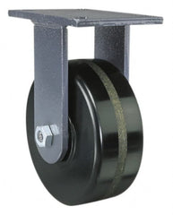 Hamilton - 6" Diam x 3" Wide x 8" OAH Top Plate Mount Rigid Caster - Americas Industrial Supply
