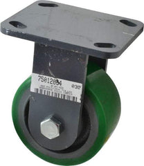 Hamilton - 4" Diam x 2" Wide x 5-5/8" OAH Top Plate Mount Rigid Caster - Polyurethane, 750 Lb Capacity, Precision Sealed Bearing, 4 x 4-1/2" Plate - Americas Industrial Supply
