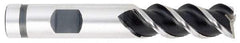 OSG - 3/4", 1-5/8" LOC, 3/4" Shank Diam, 3-7/8" OAL, 3 Flute, Powdered Metal Square End Mill - Single End, Uncoated, Spiral Flute, 50° Helix, Centercutting, Right Hand Cut, Right Hand Flute, Series 660 - Americas Industrial Supply
