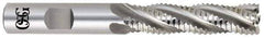 OSG - 5/8" Diam, Coarse Pitch, 2" LOC, 4 Flute Cobalt Corner Chamfer Roughing End Mill - Uncoated, 4-1/8" OAL, 5/8" Shank Diam, Single End, Centercutting, 30° Helix - Americas Industrial Supply