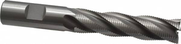 OSG - 3/4" Diam, Fine Pitch, 3" LOC, 4 Flute Cobalt Roughing Square End Mill - Uncoated, 5-1/4" OAL, 3/4" Shank Diam, Single End, 30° Helix - Americas Industrial Supply