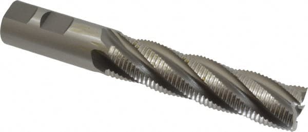 OSG - 7/8" Diam, Fine Pitch, 3-1/2" LOC, 5 Flute Cobalt Roughing Square End Mill - Uncoated, 5-3/4" OAL, 7/8" Shank Diam, Single End, 30° Helix - Americas Industrial Supply