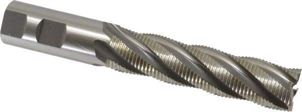 OSG - 1" Diam, Fine Pitch, 4" LOC, 5 Flute Cobalt Roughing Square End Mill - Uncoated, 6-1/2" OAL, 1" Shank Diam, Single End, 30° Helix - Americas Industrial Supply
