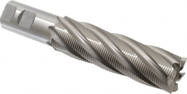 OSG - 1-1/2" Diam, Fine Pitch, 5" LOC, 6 Flute Cobalt Roughing Square End Mill - Uncoated, 7-1/2" OAL, 1-1/4" Shank Diam, Single End, 30° Helix - Americas Industrial Supply
