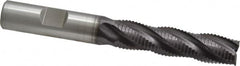 OSG - 1/2" Diam, Fine Pitch, 2" LOC, 4 Flute Cobalt Roughing Square End Mill - TiAlN Finish, 4" OAL, 1/2" Shank Diam, Single End, 30° Helix - Americas Industrial Supply