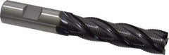 OSG - 3/4" Diam, Fine Pitch, 3" LOC, 4 Flute Cobalt Roughing Square End Mill - TiAlN Finish, 5-1/4" OAL, 3/4" Shank Diam, Single End, 30° Helix - Americas Industrial Supply