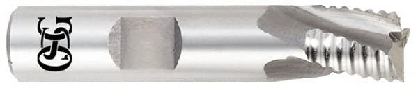 OSG - 1" Diam, Coarse Pitch, 1" LOC, 3 Flute Cobalt Roughing Square End Mill - Uncoated, 3-1/2" OAL, 1" Shank Diam, Single End, Centercutting, 25° Helix - Americas Industrial Supply