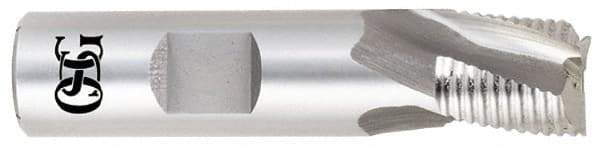 OSG - 7/8" Diam, Fine Pitch, 7/8" LOC, 3 Flute Cobalt Roughing Square End Mill - Uncoated, 3-1/8" OAL, 3/4" Shank Diam, Single End, Centercutting, 25° Helix - Americas Industrial Supply