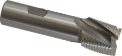 OSG - 1" Diam, Fine Pitch, 1" LOC, 3 Flute Cobalt Roughing Square End Mill - Uncoated, 3-1/2" OAL, 3/4" Shank Diam, Single End, Centercutting, 25° Helix - Americas Industrial Supply