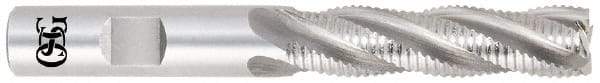 OSG - 1-1/4" Diam, Fine Pitch, 3" LOC, 6 Flute Cobalt Roughing Square End Mill - Uncoated, 5-1/2" OAL, 1-1/4" Shank Diam, Single End, Centercutting, 30° Helix - Americas Industrial Supply