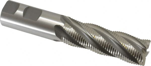 OSG - 1" Diam, Fine Pitch, 3" LOC, 5 Flute Cobalt Roughing Square End Mill - Uncoated, 5-1/4" OAL, 1" Shank Diam, Single End, Centercutting, 30° Helix - Americas Industrial Supply