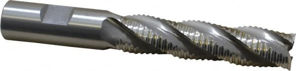 OSG - 3/4" Diam, Coarse Pitch, 3" LOC, 4 Flute Cobalt Roughing Square End Mill - Uncoated, 5-1/4" OAL, 3/4" Shank Diam, Single End, 30° Helix - Americas Industrial Supply