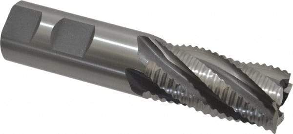 OSG - 1" Diam, Coarse Pitch, 2" LOC, 5 Flute Cobalt Roughing Square End Mill - Uncoated, 4-1/2" OAL, 1" Shank Diam, Single End, 30° Helix - Americas Industrial Supply