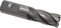 OSG - 1" Diam, Coarse Pitch, 2" LOC, 5 Flute Cobalt Roughing Square End Mill - Uncoated, 4-1/2" OAL, 1" Shank Diam, Single End, 30° Helix - Americas Industrial Supply
