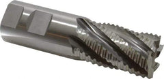 OSG - 1-1/4" Diam, Coarse Pitch, 2" LOC, 6 Flute Cobalt Roughing Square End Mill - Uncoated, 4-1/2" OAL, 1-1/4" Shank Diam, Single End, 30° Helix - Americas Industrial Supply
