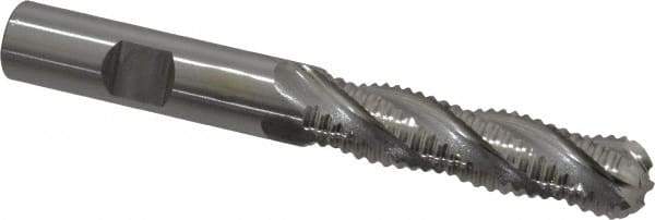 OSG - 1/2" Diam, Coarse Pitch, 2" LOC, 4 Flute Cobalt Roughing Ball End Mill - Uncoated, 4" OAL, 1/2" Shank Diam, Single End, Centercutting, 30° Helix - Americas Industrial Supply