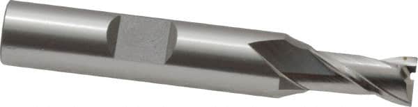 OSG - 9/32", 9/16" LOC, 3/8" Shank Diam, 2-5/16" OAL, 2 Flute, Cobalt Square End Mill - Single End, Uncoated, Spiral Flute, 30° Helix, Centercutting, Right Hand Cut, Right Hand Flute, Series 520 - Americas Industrial Supply
