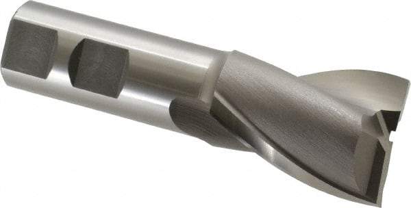 OSG - 1-1/4", 1-5/8" LOC, 7/8" Shank Diam, 3-7/8" OAL, 2 Flute, Cobalt Square End Mill - Single End, Uncoated, Spiral Flute, 30° Helix, Centercutting, Right Hand Cut, Right Hand Flute, Series 520 - Americas Industrial Supply