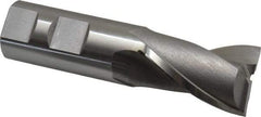 OSG - 1-1/8", 1-5/8" LOC, 1" Shank Diam, 4-1/8" OAL, 2 Flute, Cobalt Square End Mill - Single End, Uncoated, Spiral Flute, 30° Helix, Centercutting, Right Hand Cut, Right Hand Flute, Series 520 - Americas Industrial Supply