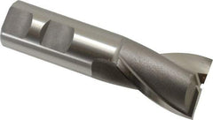 OSG - 1-1/4", 1-5/8" LOC, 1" Shank Diam, 4-1/8" OAL, 2 Flute, Cobalt Square End Mill - Single End, Uncoated, Spiral Flute, 30° Helix, Centercutting, Right Hand Cut, Right Hand Flute, Series 520 - Americas Industrial Supply