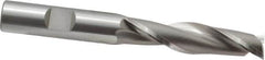 OSG - 1/2", 2" LOC, 1/2" Shank Diam, 4" OAL, 2 Flute, Cobalt Square End Mill - Single End, Uncoated, Spiral Flute, 30° Helix, Centercutting, Right Hand Cut, Right Hand Flute, Series 525 - Americas Industrial Supply